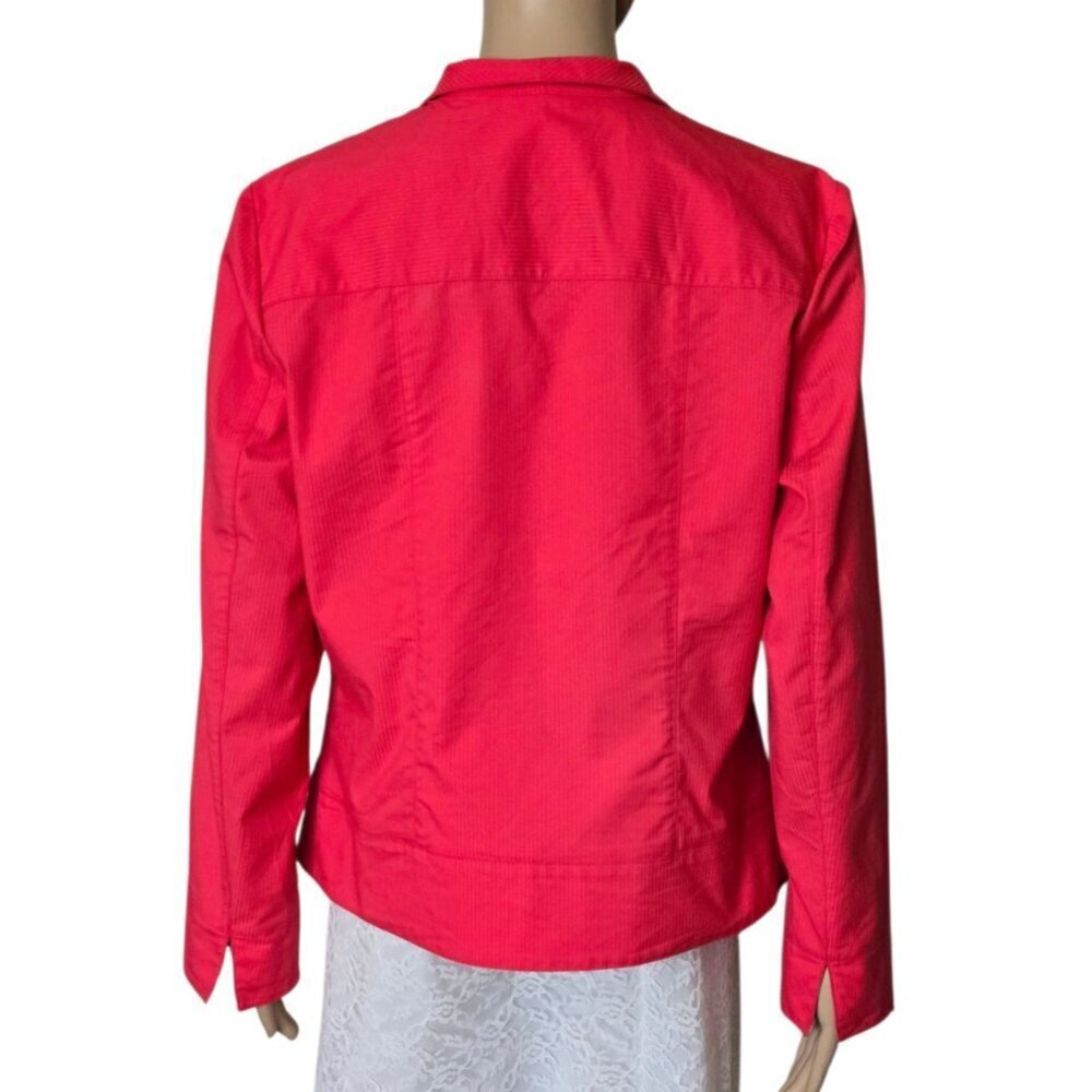 COLDWATER CREEK Celebrate Life's Beauty Coral Blazer Women's 12 - Picture 5 of 9